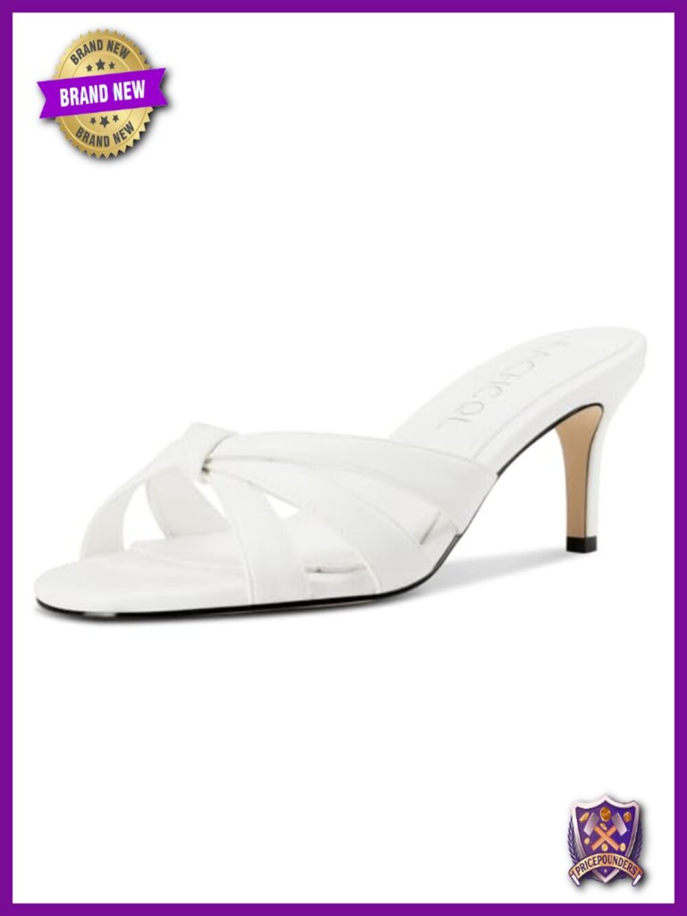 Strappy Kitten Heels Mules Open Toe Low Heel Sandals Slip-on Party Dress Shoes